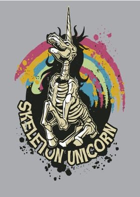 Unicorn cute skeleton