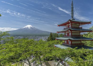 Pagoda  and  Mt Fuji 
