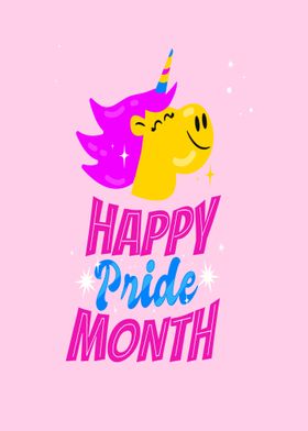 Unicorn cute happy pride