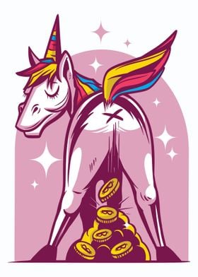 Unicorn cute bitcoin 