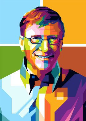 Bill Gates wpap popart
