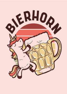 Unicorn cute Bier horn