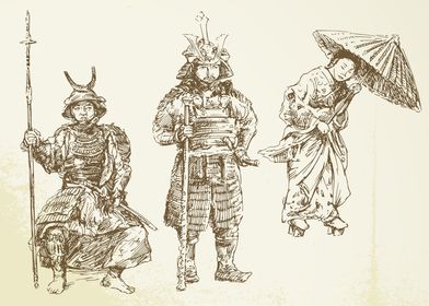Samurai and geisha