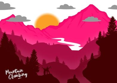 MOUNTAIN CLIMB FLAT DESIGN