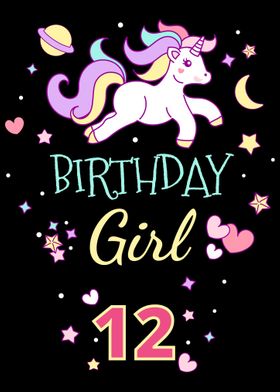 12th Birthday Unicorn 12 Y