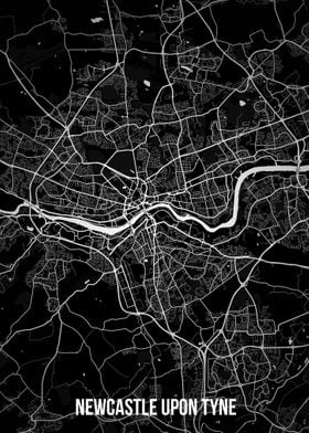 Newcastle dark map