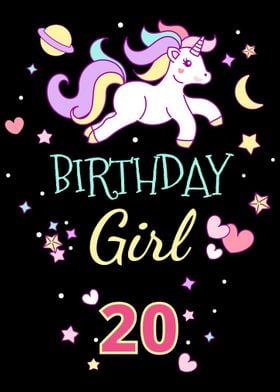 20th Birthday Unicorn 20 Y