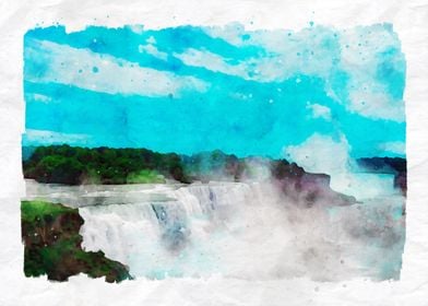 Niagara Falls Watercolor