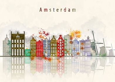 Amsterdam skyline