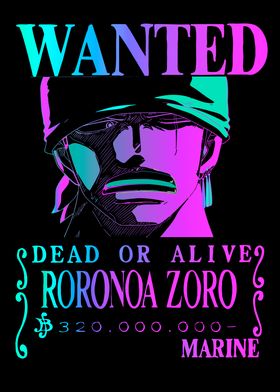 wanted roronoa zoro