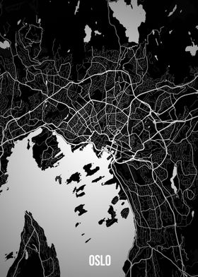 Oslo dark map