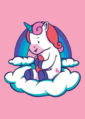 Unicorn cute baby cloud