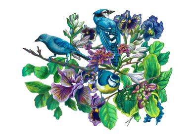 Blue Bird Bouquet