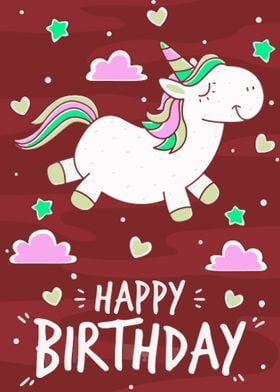 Unicorn Happy birthday