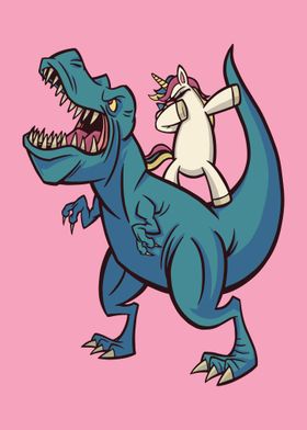 Unicorn cute dino trex