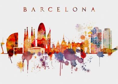 Barcelona Spain skyline