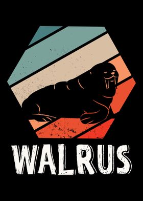 Retro Style Walrus