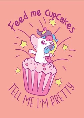 Unicorn cute cupcake