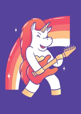 Unicorn cute guitarist