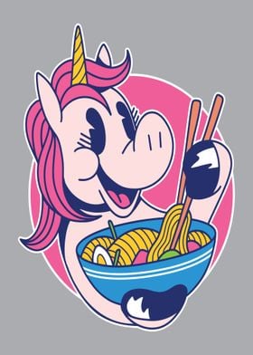 Unicorn cute ramen