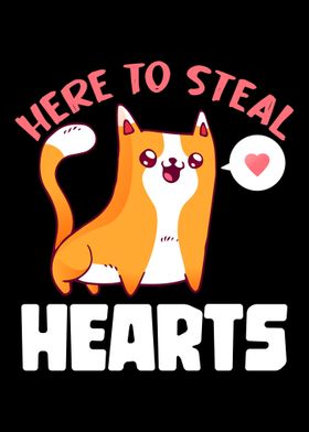 Here To Steal Hearts Cat