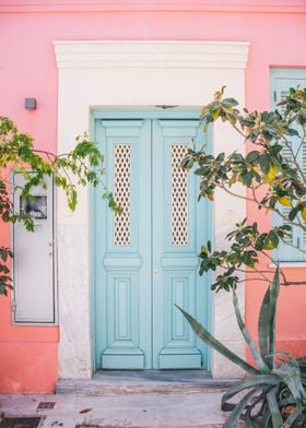 Blue Door Pink Wall