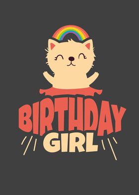 Kitty Birthday Girl Cute