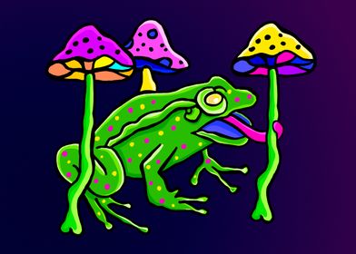 Magic mushrooms and Frog