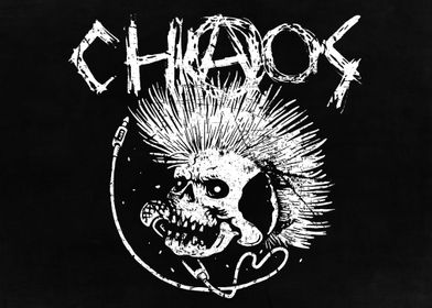 Chaos Punk Music Skull