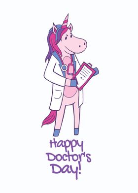 Unicorn cute doctor