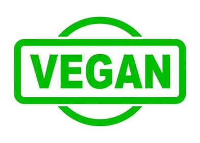 Vegan Green Rubber Stamp