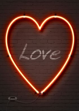 Love Heart neon sign