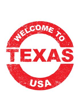 Welcome To Texas USA Stamp