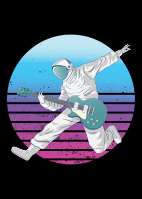 Astronaut Playing Guitar