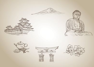Japan symbols