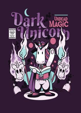 Unicorn cute dark magic
