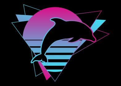 Dolphin Vaporwave Retro Do