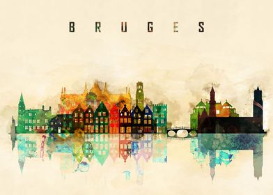 Bruges Belgium Skyline