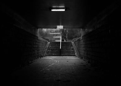 Tunnel with stairs