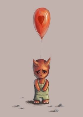 Demon Boy With a Balloon