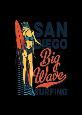 SURFING SAN DIEGO BIG WAVE