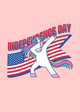 Dabbing Unicorn July 4th