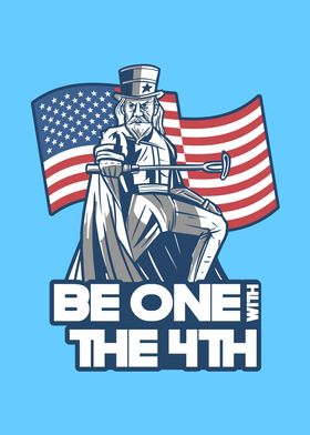 Funny July Fourth Be one' Poster by QwertyDesigns | Displate