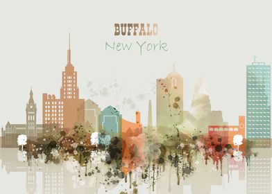 Buffalo New York Skyline
