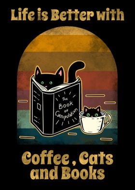 Coffee Cat and books