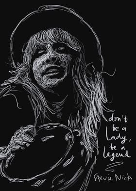 Stevie Nicks Scribble Art
