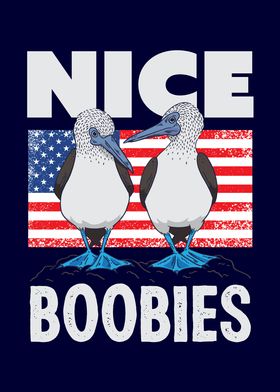 Nice boobies funny blue footed booby t-shirt