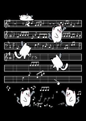 Cat Kitty Playing Note