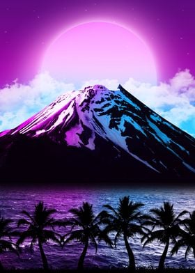 synthwave landscape