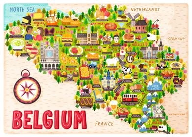 Belgium Food Map 